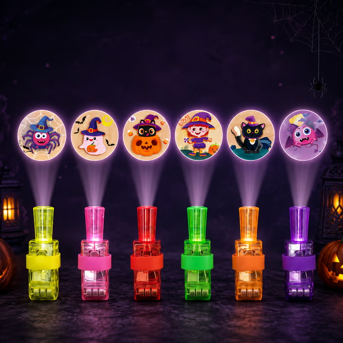 Cute Cartoon Set with playful cartoon Halloween projection designs