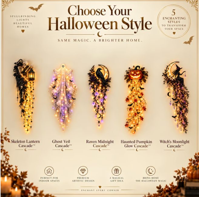 Halloween Cascade Wall Light Collection Five Styles